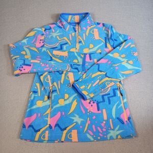 CHUBBIES Men's M The Apres Party 1/4 Zip Geometric AOP Skater 90's Style Jacket